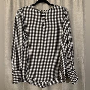 Loft Plaid Blouse - size S